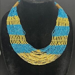 1586 Marc Labat Beaded Multi-strand Necklace